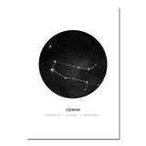 affiche constellation gemeaux