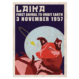 affiche vintage laika urss