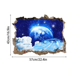sticker mural espace planete bleue