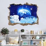 sticker mural planete bleue