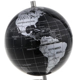 globe terrestre métallique noir