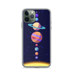 coque iphone 11 pro systeme solaire cartoon