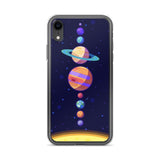 coque iphone XR systeme solaire cartoon