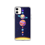 coque iphone 11 systeme solaire cartoon