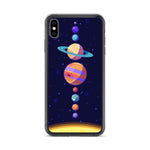 coque iphone XS MAX systeme solaire cartoon
