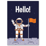 Poster Enfant Astronaute Lune