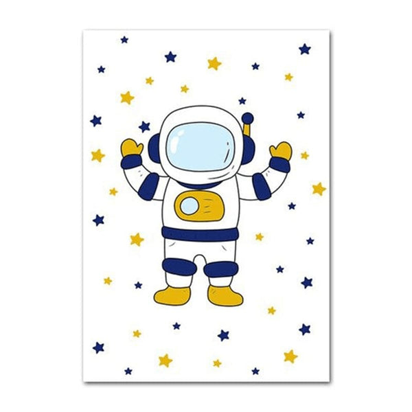 Affiche dessin - Astronaute - Enfants - 30x30 cm | bol