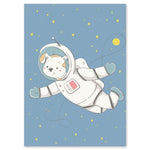 Poster Enfant Chien Astronaute