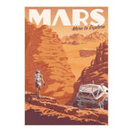 poster vintage planète mars