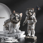 statue chien astronaute