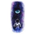 tatouage ephemere astronaute couleur