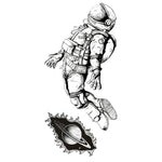 tatouage ephemere astronaute